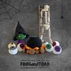 CHIBI Halloween Sorcière Chaudron Squelette Witch Cauldron Skeleton Amigurumi FROGandTOAD Créations - THUMB 1